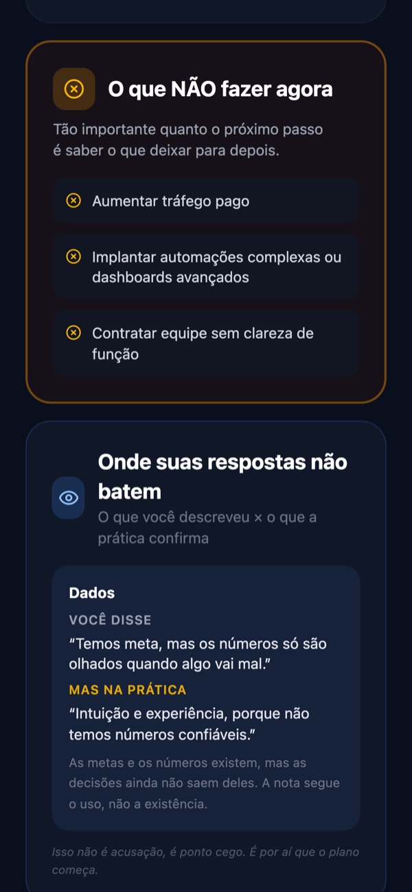 Resultado: o que não fazer agora
